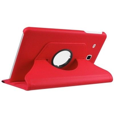 Samsung Galaxy Tab A 7.0 2016 (T280,T285) atvēramais sarkans ādas maciņš, grozās 360° grādu apjomā / Vacins.lv