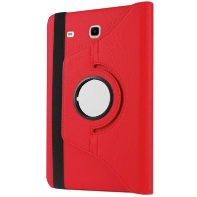 Samsung Galaxy Tab A 7.0 2016 (T280,T285) atvēramais sarkans ādas maciņš, grozās 360° grādu apjomā / Vacins.lv