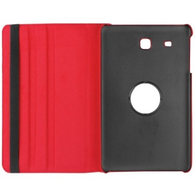 Samsung Galaxy Tab A 7.0 2016 (T280,T285) atvēramais sarkans ādas maciņš, grozās 360° grādu apjomā / Vacins.lv