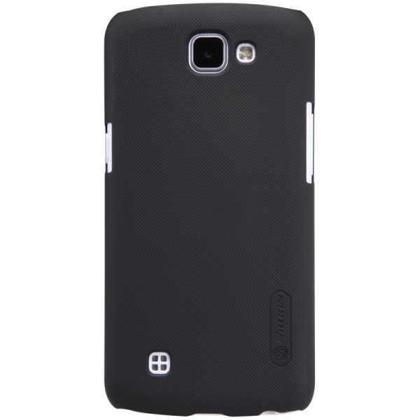 „Nillkin“ Frosted Shield dėklas - juodas + apsauginė ekrano plėvelė (K4)