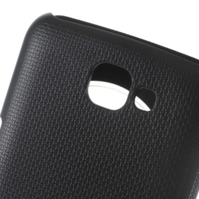 LG K4 (K120E) View Window melns atvēramais ādas maciņš / Vacins.lv