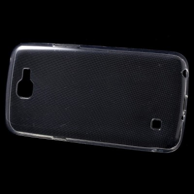 LG K4 (K120E) dzidrs (caurspīdīgs) cieta silikona TPU pasaulē planākais apvalks / Vacins.lv
