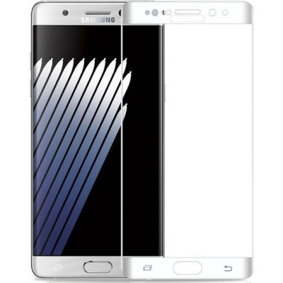 Samsung Galaxy Note 7 (N930) „Amorus“ 9H Tempered Glass sustiprintos apsaugos baltas pilnai dengiantis apsauginis ekrano stiklas