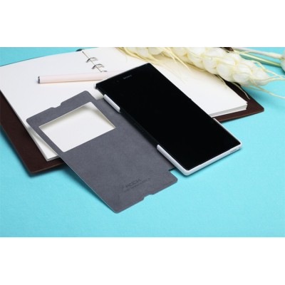 „ROCK“ Flexible Sony Xperia Z Ultra atvēramais balts maciņš / Vacins.lv