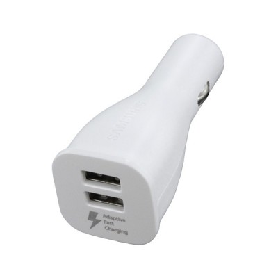 Originalus Samsung Adaptive Fast Charging Dual-Port EP-LN920 automobilinis įkroviklis baltas (2000 mA / 1670mA) / Priedai.LT