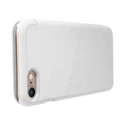 Greznais „Nillkin“ Qin sērijas ādas atvērams balts Apple iPhone 7 (iPhone 8) maciņš / Vacins.lv