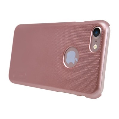 Nillkin Frosted Shield Apple iPhone 7 (iPhone 8) rožinis plastikinis dėklas + apsauginė ekrano plėvelė / Priedai.lt
