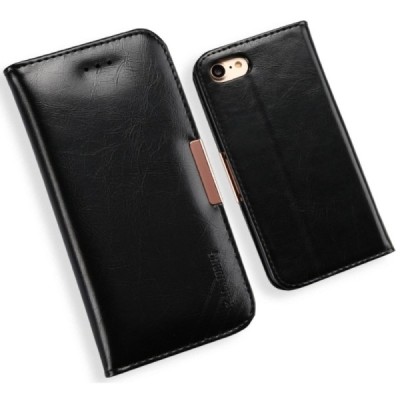 „Kalaideng“ Royale atverčiamas juodas odinis Apple iPhone 7 (iPhone 8) dėklas - knygutė / Priedai.lt