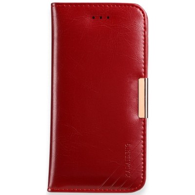 „Kalaideng“ Royale atverčiamas bordo odinis Apple iPhone 7 (iPhone 8) dėklas - knygutė / Priedai.lt