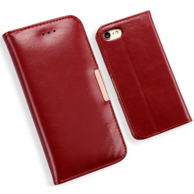 „Kalaideng“ Royale atverčiamas bordo odinis Apple iPhone 7 (iPhone 8) dėklas - knygutė / Priedai.lt