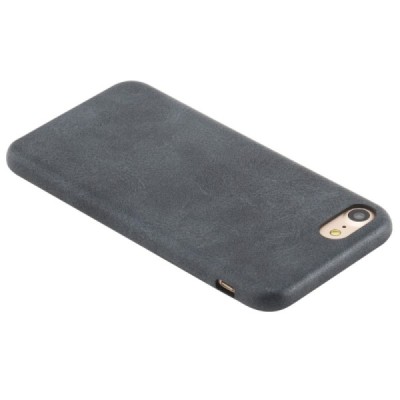 „USAMS“ Slim Leather Bob serijos Apple iPhone 7 (iPhone 8) juodas odinis dėklas - nugarėlė / Priedai.lt