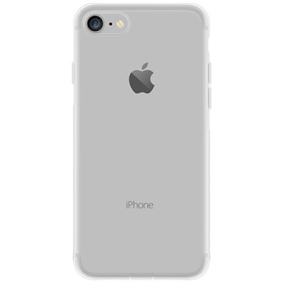 Apple iPhone 7 (iPhone 8) skaidrus (permatomas) kieto silikono TPU ploniausias pasaulyje bespalvis dėklas - nugarėlė / Priedai.l