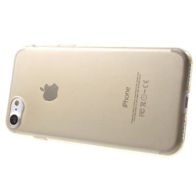 Apple iPhone 7 (iPhone 8) dzidrs (caurspīdīgs) gaiši brūns cieta silikona TPU pasaulē planākais apvalks / Vacins.lv