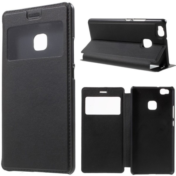 „Smart Window“ atvēramais maciņš - melns (P9 Lite)