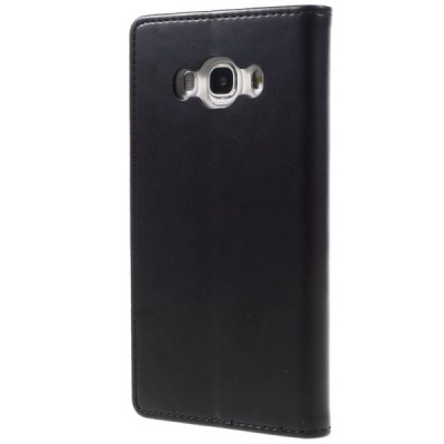 Mercury Blue Moon Samsung Galaxy J5 2016 (J510) atvērams melns ādas maciņš - maks / Vacins.lv