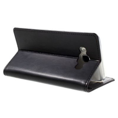 Mercury Blue Moon Samsung Galaxy J5 2016 (J510) atvērams melns ādas maciņš - maks / Vacins.lv