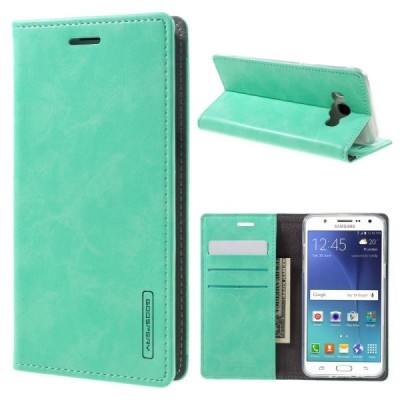 Mercury Blue Moon Samsung Galaxy J5 2016 (J510) atvērams piparmētru ādas maciņš - maks / Vacins.lv