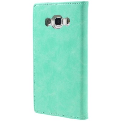 Mercury Blue Moon Samsung Galaxy J5 2016 (J510) atvērams piparmētru ādas maciņš - maks / Vacins.lv