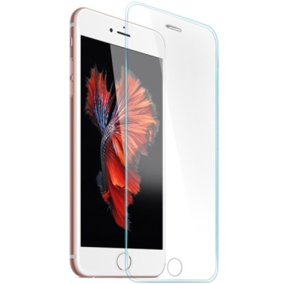 iPhone 6 (6s) Tempered Glass sustiprintos apsaugos skaidrus pilnai dengiantis apsauginis ekrano stiklas su silikoniniais (TPU) a