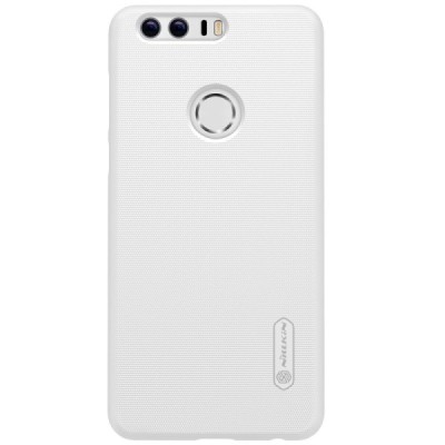 Honor 8 Nillkin Frosted Shield balts plastmasas apvalks + ekrāna aizsargplēve / Vacins.lv