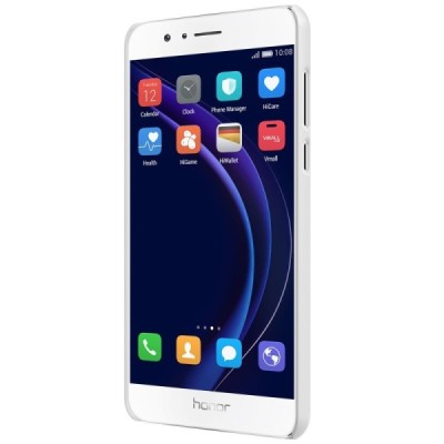 Honor 8 Nillkin Frosted Shield balts plastmasas apvalks + ekrāna aizsargplēve / Vacins.lv