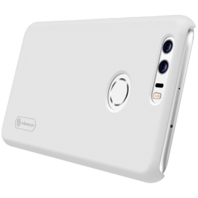 Honor 8 Nillkin Frosted Shield balts plastmasas apvalks + ekrāna aizsargplēve / Vacins.lv