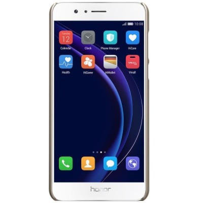 Honor 8 Nillkin Frosted Shield zelta plastmasas apvalks + ekrāna aizsargplēve / Vacins.lv