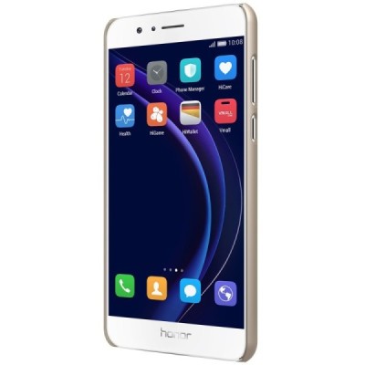 Honor 8 Nillkin Frosted Shield zelta plastmasas apvalks + ekrāna aizsargplēve / Vacins.lv