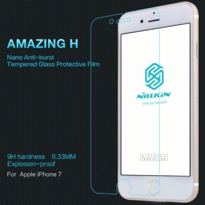 Apple iPhone 7 (iPhone 8) Nillkin 9H Tempered Glass ekrāna aizsargstikls 0,33 mm / Vacins.lv