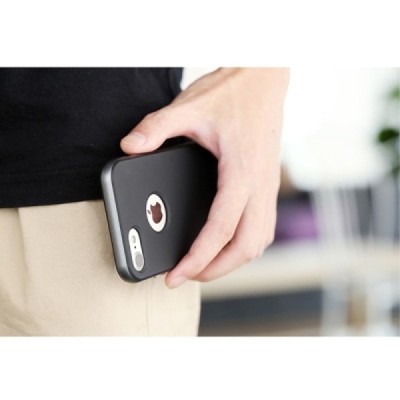 „Rock“ Royce pastiprinātas aizsardzības melns apmales pelēkā krāsā Apple iPhone 7 (iPhone 8) apvalks / Vacins.lv