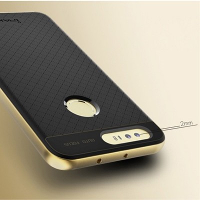 Honor 8 „IPAKY“ cieta silikona (TPU) zelta apvalks (apmales - zeltā krāsā) / Vacins.lv