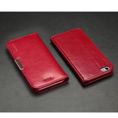 „Kalaideng“ Royale atverčiamas bordo odinis Apple iPhone 7 Plus (iPhone 8 Plus) dėklas - knygutė / Priedai.lt