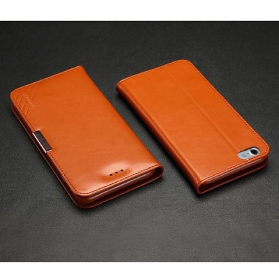 „Kalaideng“ Royale atverčiamas rudas odinis Apple iPhone 7 Plus (iPhone 8 Plus) dėklas - knygutė / Priedai.lt