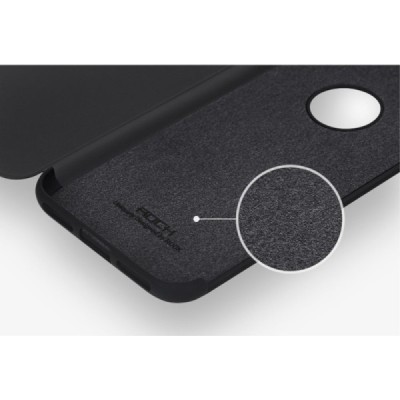 Apple iPhone 7 (iPhone 8) „Rock“ Dr V atvērams melns maciņš - maks / Vacins.lv