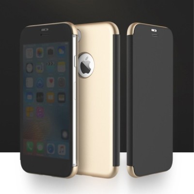 Apple iPhone 7 (iPhone 8) „Rock“ Dr V atvērams zelta maciņš - maks / Vacins.lv