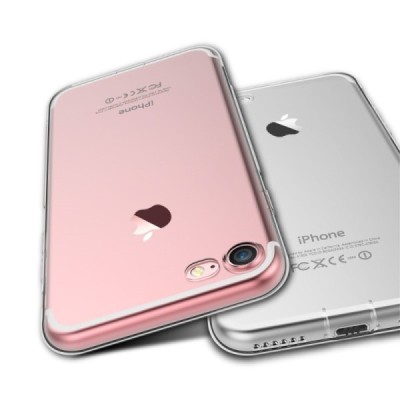 Apple iPhone 7 (iPhone 8) elegants „Devia“ Naked dzidrs (caurspīdīgs) silikona TPU planākais apvalks ar ekrāna aizsargstikls / V