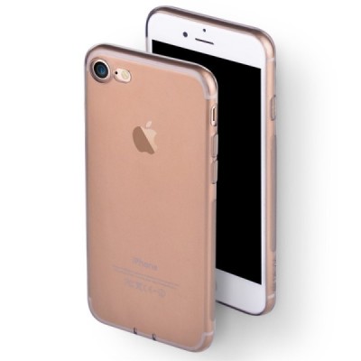 Apple iPhone 7 (iPhone 8) elegants „Devia“ Naked dzidrs (caurspīdīgs) silikona TPU planākais apvalks ar ekrāna aizsargstikls / V