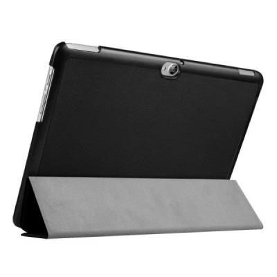 Huawei MediaPad M2 10 atvēramais melns maciņš / Vacins.lv