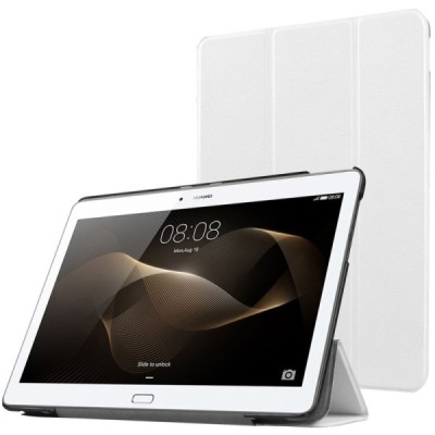 Huawei MediaPad M2 10 atvēramais balts maciņš / Vacins.lv