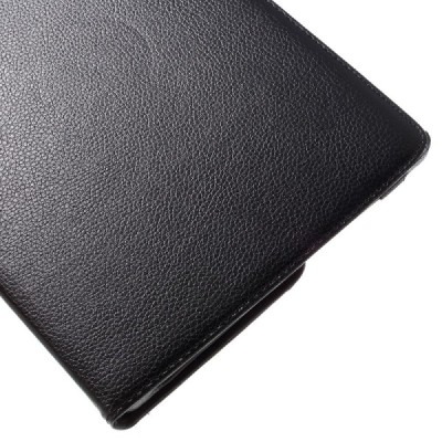 Huawei MediaPad M2 10 atverčiamas, sukamas 360 laipsnių, juodas odinis dėklas - stovas / Priedai.lt