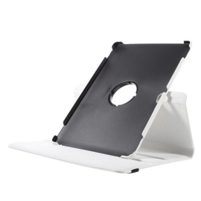 Huawei MediaPad M2 10 atvēramais balts ādas maciņš, grozās 360° grādu apjomā / Vacins.lv