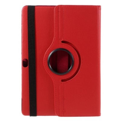Huawei MediaPad M2 10 atverčiamas, sukamas 360 laipsnių, raudonas odinis dėklas - stovas / Priedai.lt
