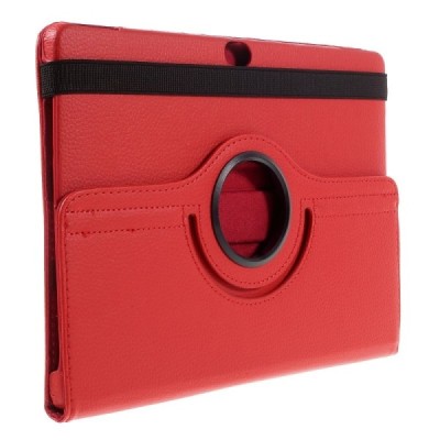 Huawei MediaPad M2 10 atverčiamas, sukamas 360 laipsnių, raudonas odinis dėklas - stovas / Priedai.lt