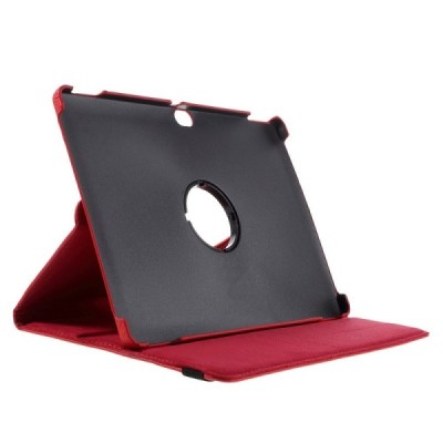 Huawei MediaPad M2 10 atverčiamas, sukamas 360 laipsnių, raudonas odinis dėklas - stovas / Priedai.lt