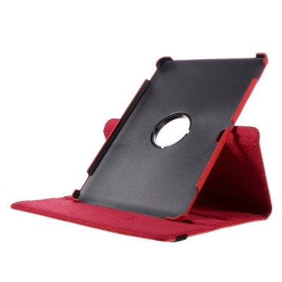Huawei MediaPad M2 10 atverčiamas, sukamas 360 laipsnių, raudonas odinis dėklas - stovas / Priedai.lt