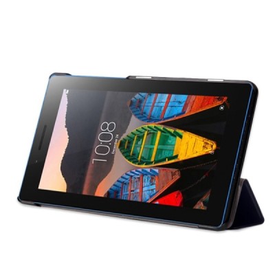 Lenovo Tab3 7 Essential (710, 710F, 710I) atvēramais melns maciņš / Vacins.lv