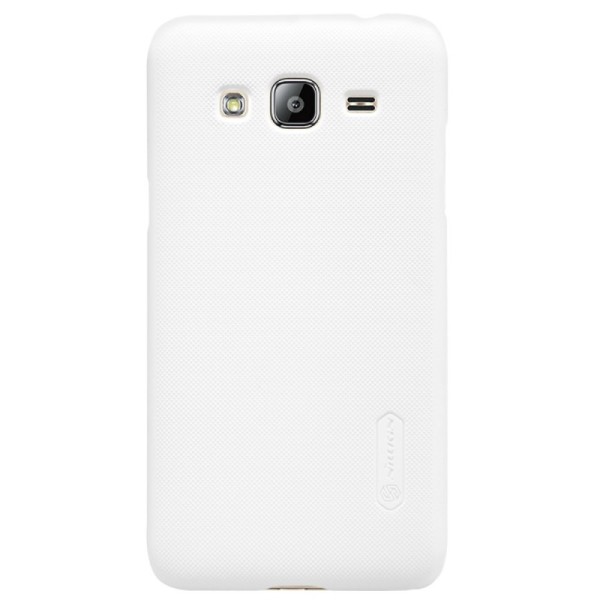 „Nillkin“ Frosted Shield apvalks - balts + ekrāna aizsargplēve (Galaxy J3 2016)