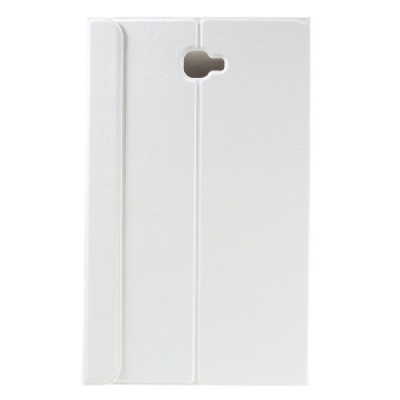 Samsung Galaxy Tab A 10,1 2016 (T580, T585) Smart Case atverčiamas baltas odinis dėklas - knygutė / Priedai.lt