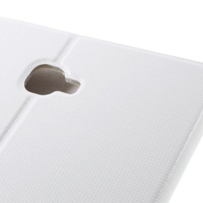 Samsung Galaxy Tab A 10,1 2016 (T580, T585) Smart Case atverčiamas baltas odinis dėklas - knygutė / Priedai.lt