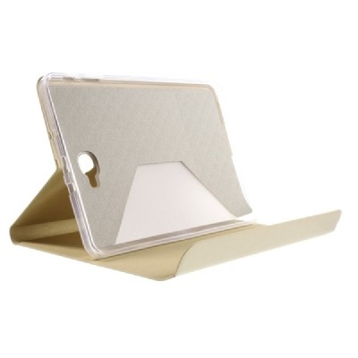 Samsung Galaxy Tab A 10,1 2016 (T580, T585) Smart Case atverčiamas auksinis odinis dėklas - knygutė / Priedai.lt
